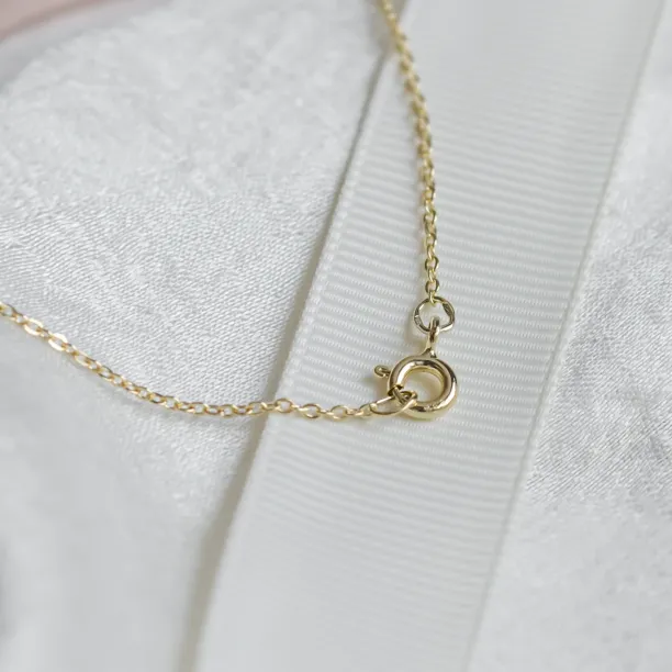 Gold Necklace in minimalist style with any engraving OSA Image
