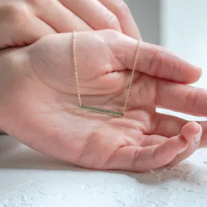 Gold Necklace in minimalist style with any engraving OSA Thumbnail