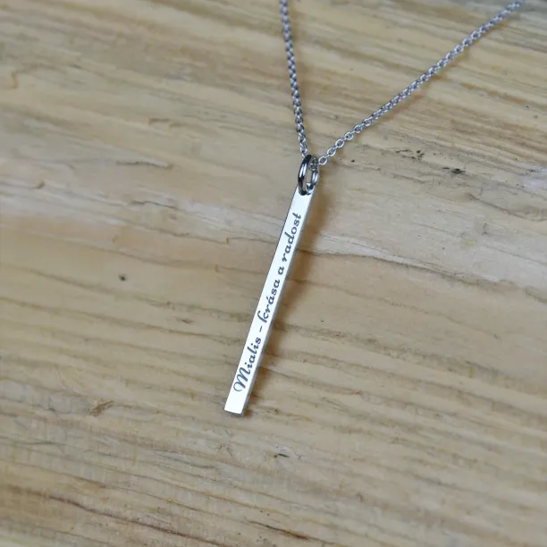 Minimalistický náhrdelník s možností gravíru ODDA Image