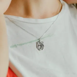 Jedinečný přívěsek ze zlata a diamantem s vyobrazením matky a dítěte MOMMY Thumbnail