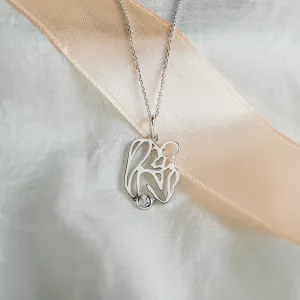 Jedinečný přívěsek ze zlata a diamantem s vyobrazením matky a dítěte MOMMY Thumbnail