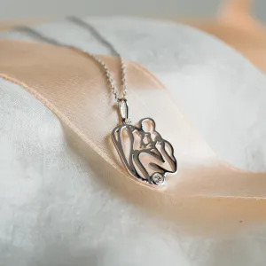 Jedinečný přívěsek ze zlata a diamantem s vyobrazením matky a dítěte MOMMY Thumbnail