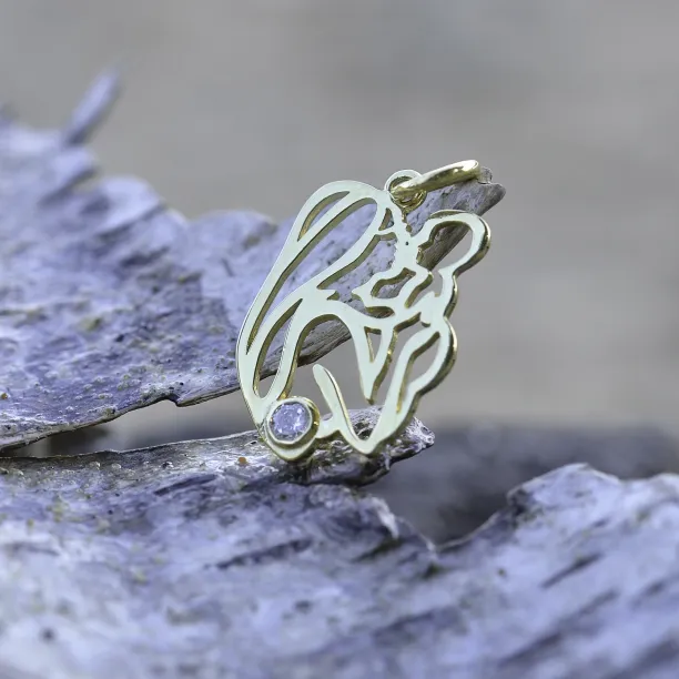 Jedinečný přívěsek ze zlata a diamantem s vyobrazením matky a dítěte MOMMY Image