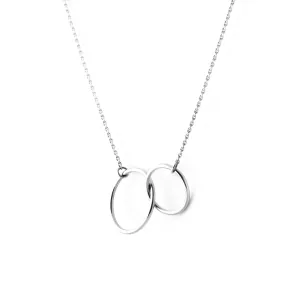 Jednoduchý stříbrný náhrdelník s kroužky VOVET Thumbnail
