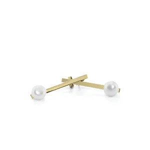 Zlaté náušnice s perlami Hakkola Thumbnail