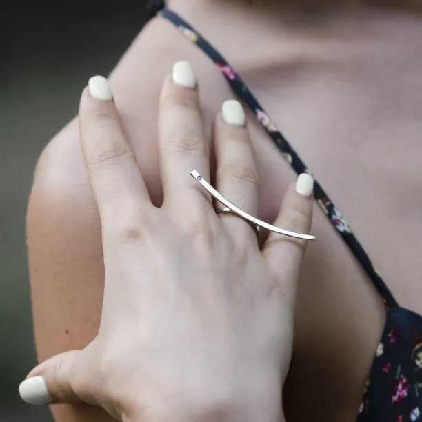 Atypický prsten ze zlata s diamantem Donna Image