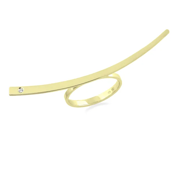 Atypický prsten ze zlata s diamantem Donna Image