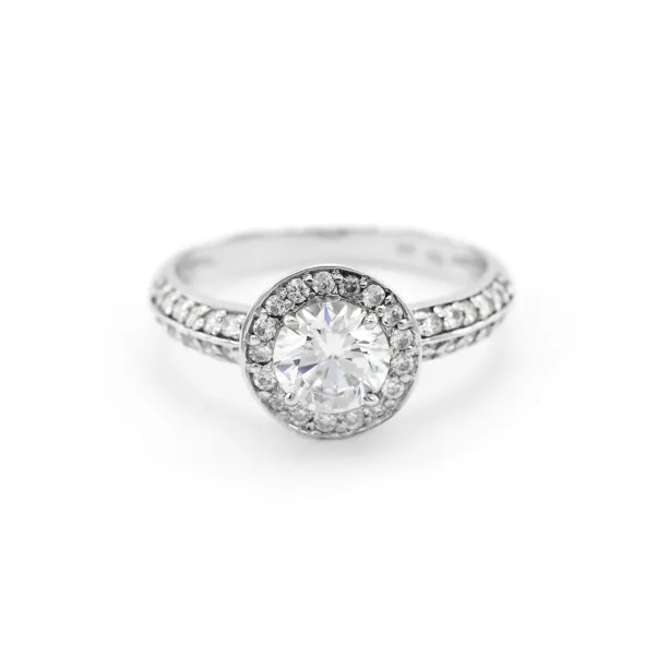  Extravagantní zásnubní prsten z stříbra v halo stylu IMSROA Image