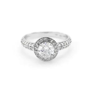  Extravagantní zásnubní prsten z stříbra v halo stylu IMSROA Thumbnail