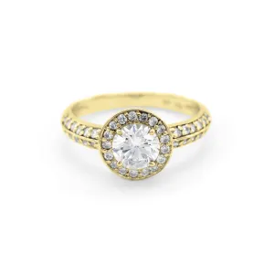  Extravagantní zásnubní prsten z stříbra v halo stylu IMSROA Thumbnail