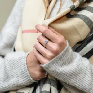 Zlatý prsten se švýcarským topazem a diamanty LUCIDE Thumbnail