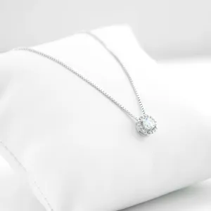 Klasický stříbrný náhrdelník s zirkony RODE Thumbnail