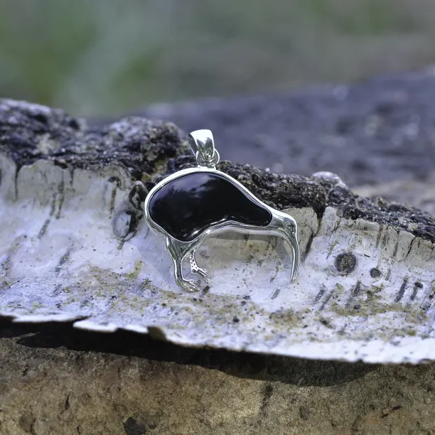 Náhrdelník s černým smaltem KIKE Image