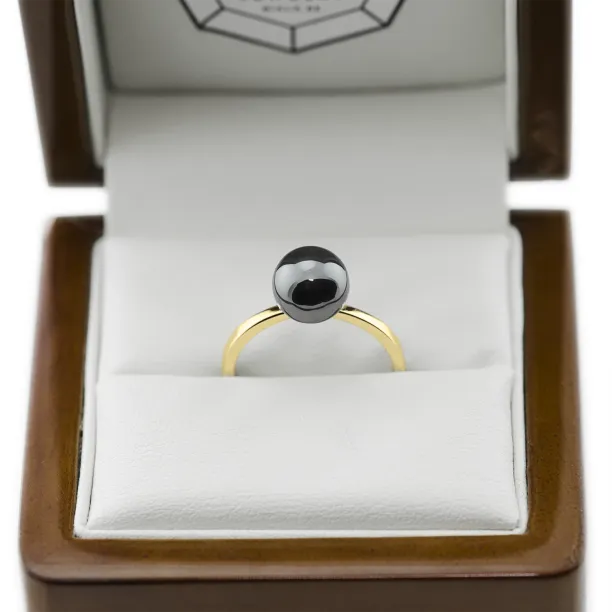 Minimalistický prsten s hematitem RENA Image