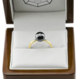 Minimalistický prsten s hematitem RENA Thumbnail