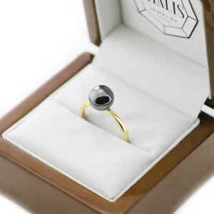 Minimalistický prsten s hematitem RENA Thumbnail