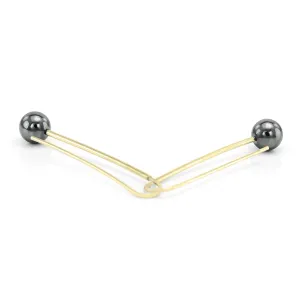 Minimalistické náušnice s hematitem NUGATA Thumbnail