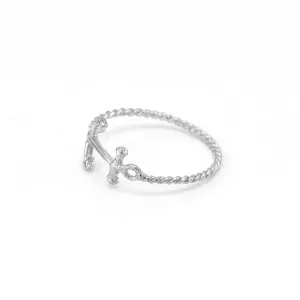 Jednoduchý prsten ze stříbra s kotvou COMFO Thumbnail