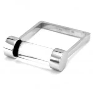 Exkluzivní stříbrný prsten ve tvaru pojistky se světlým skalním křišťálem Thumbnail