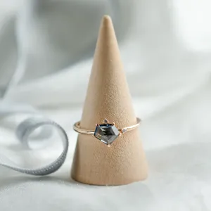 Gold ring with asymmetric sapphire SIGNIFICA Thumbnail