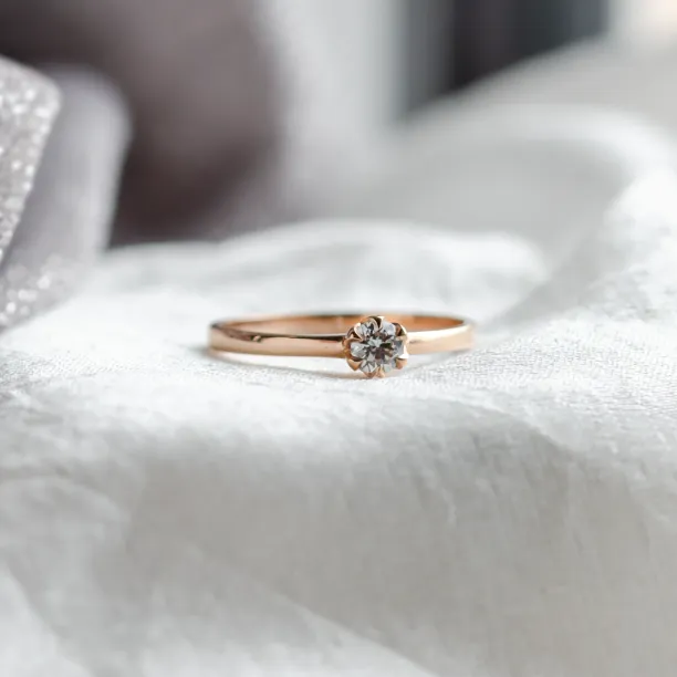 Zásnubní prsten z bílého zlata s diamantem 0.16ct FISKA Image