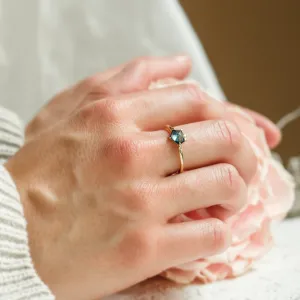 Gold ring with asymmetric sapphire SIGNIFICA Thumbnail