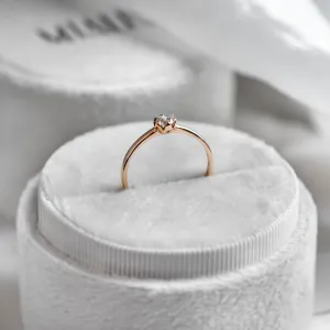 Zásnubní prsten z bílého zlata s diamantem 0.16ct FISKA Thumbnail