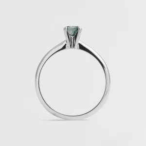 Minimalistický zásnubní prsten s mechovým achátem EZRA Thumbnail