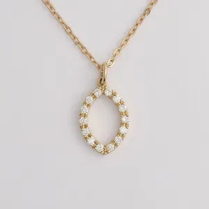 Zlatý náhrdelník s lab-grown diamantovým přívěskem HAILEY