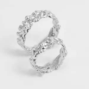 Avant-garde wedding rings with organic elements NALANI Thumbnail