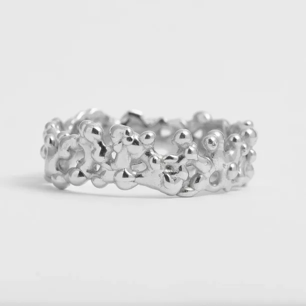 Avant-garde wedding rings with organic elements NALANI Image