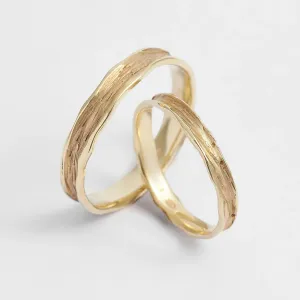 Wedding bands with natural surface NATURA Thumbnail