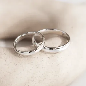 Solid wedding rings made of platinum YORK Thumbnail