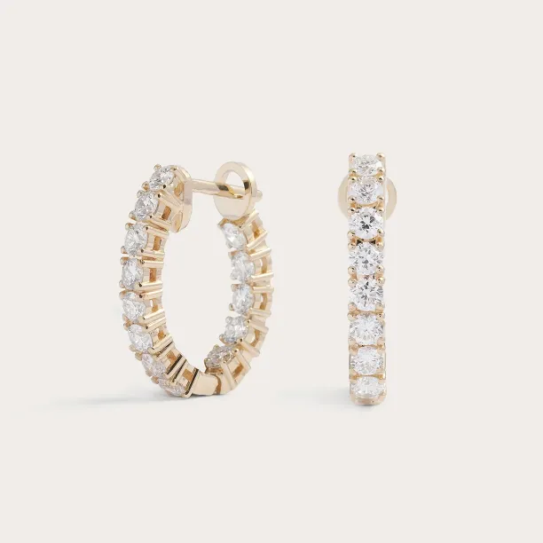 Zlaté náušnice s lab grown diamanty SIERAH Image