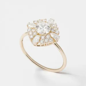 Výrazný zlatý prsten s lab grown diamanty STEPHANIE Thumbnail