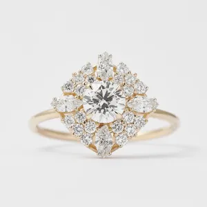 Výrazný zlatý prsten s lab grown diamanty STEPHANIE Thumbnail