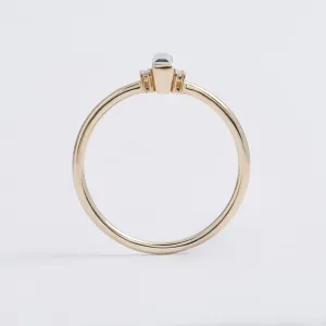 Minimalistický prsten s baguette mechovým achátem a diamanty JOHANA Thumbnail