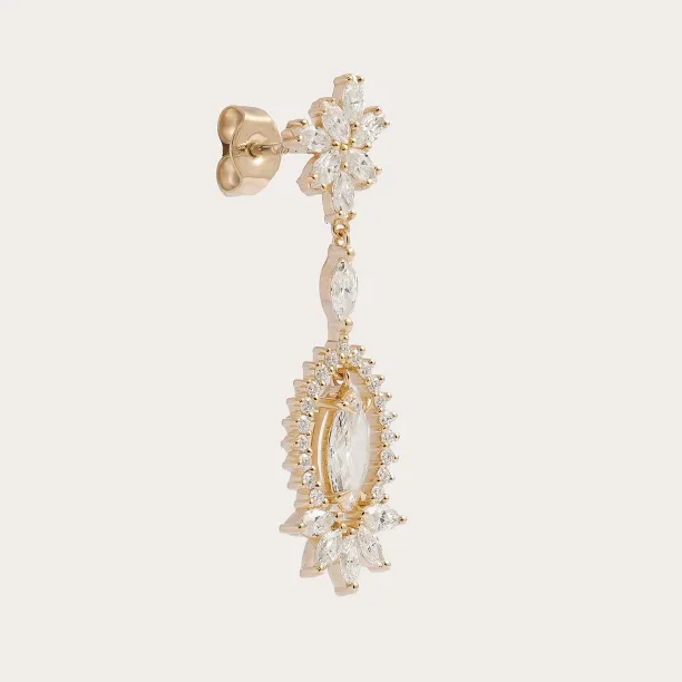 Zlaté visací náušnice s lab grown diamanty JOLENE Image