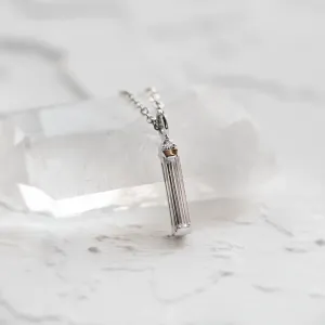 Moissanite and diamond minimalist pendant FELICE Thumbnail
