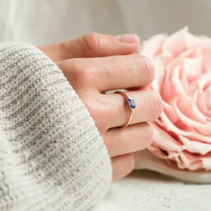 Moderní prsten s emerald safírem a diamanty EUDE Thumbnail