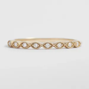 Elegant half eternity ring with diamonds CHRISTIE
