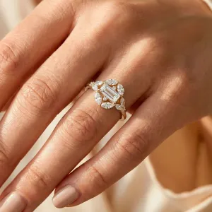 Vintage prsten s lab grown diamanty ELIZETE Thumbnail