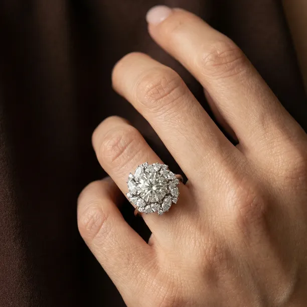 Luxusní zlatý prsten s lab grown diamanty JENNY Image