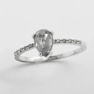 Zlatý zásnubní prsten se salt'n'pepper diamanty JACQUETTE  Thumbnail