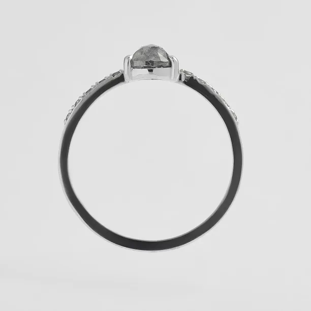 Zlatý zásnubní prsten se salt'n'pepper diamanty JACQUETTE  Image