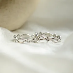 Netradiční snubní prsten s propletením TARANIS Thumbnail