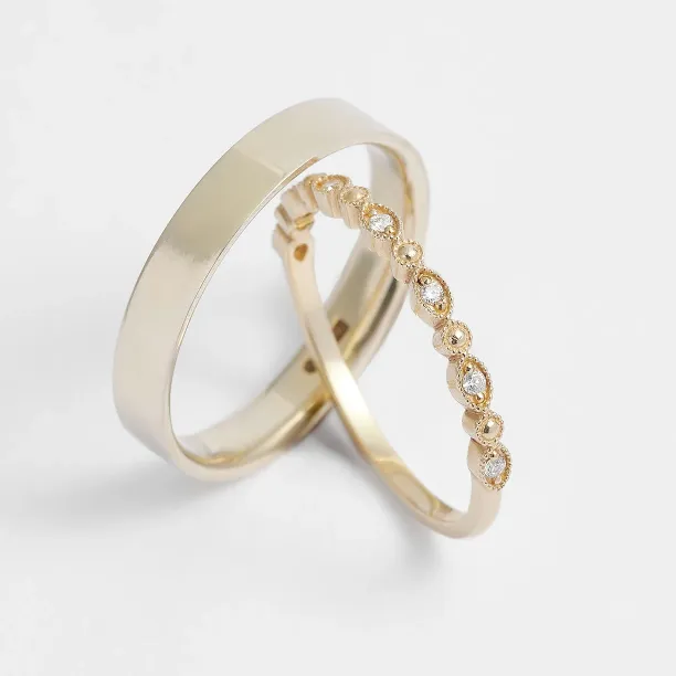 Elegantní snubní prsteny s diamanty HONEY Image