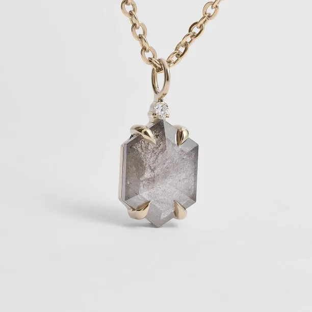 Salt and pepper diamond art deco pendant ARTIS Image