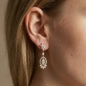 Gold lab grown diamond dangle earrings JOLENE