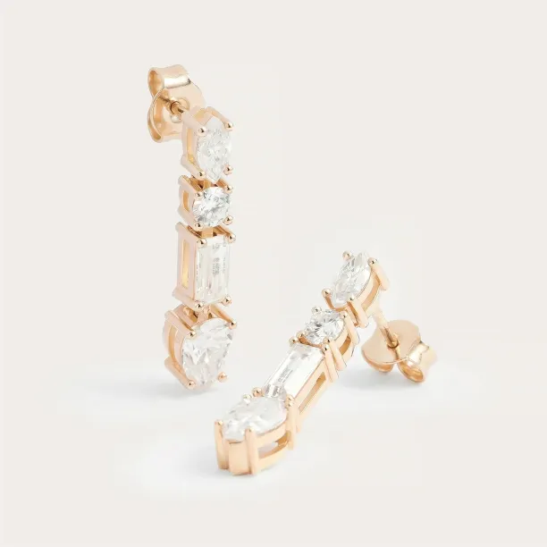 Dangle moissanite earrings MARINA Image